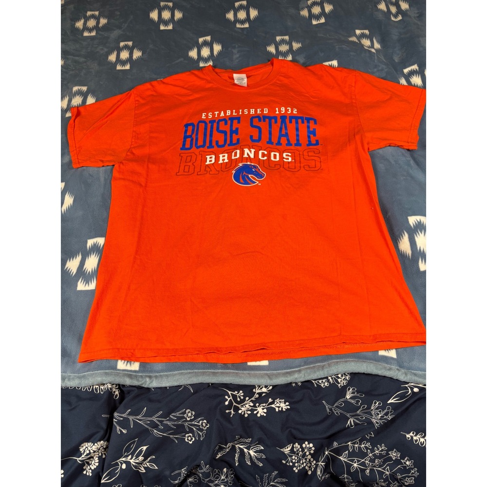Boise State Broncos Mens XL Orange Graphic T-Shirt New Agenda by Perrin Cotton